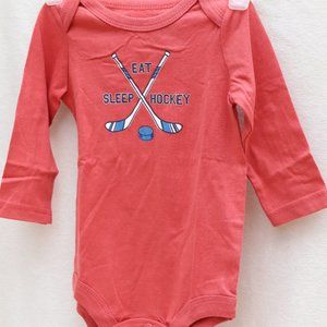 Eat Sleep Hockey Long Sleeve Bodysuit